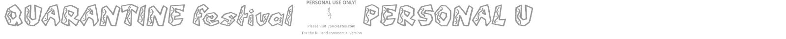Quarantine Festival font preview
